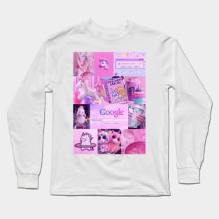 Pastel shades of purple mood board Long Sleeve T-Shirt